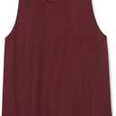Amazon Essentials Men's Athletic Base Layer Workout Sports Tank Tops (Large, Burgundy)