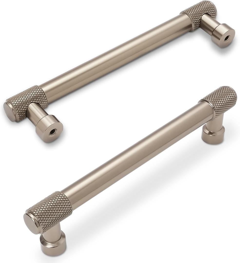 10 Pack 5 Inch128mm Champagne Bronze Kitchen Cabinet Handles Knurled Cabinet Pulls Drawer Pulls Cabinet Hardware