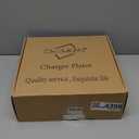 Gerrii 50 Pcs Clear Charger Plates 13 Inch Plastic Round Dinner Plates with Beaded Rim Dinner Table Decorative Charger for Home Wedding Kitchen Birthday Bridal Shower Party Table Supply (Gold)