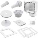 Kefly Above Ground Pools Skimmer with Accessories, Thru-Wall Skim Compatible with All Standard Pool Wall Cutouts