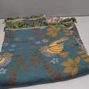 Boho Throw Blanket for Bed 100% Cotton Soft Quilt Lightweight Blanket Bird Floral Embroidery Farmhouse Room Decor Twin Bed Blankets,60"×80" All Season Breathable Throw for Sofa&Couch Chair