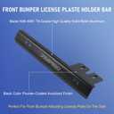 JDMSPEED Black Front Bumper License Plate Mount Bracket Relocator Holder Bar