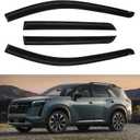 Pathfinder Rain Guards - Window Visors for Nissan Pathfinder 2022-2026, Out-Channel Side Window Rain Guards for Pathfinder Accessories, 4PCS, Black, Car Accessories