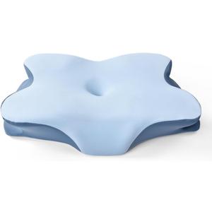 Ultra Pain Relief Cooling Pillow for Neck Support, Adjustable Cervical Pillow Cozy Sleeping, Odorless Ergonomic Contour Memory Foam Pillows, Orthopedic Bed Pillow for Side Back Stomach Sleeper (Queen, Blue)