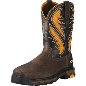 ARIAT Intrepid VentTEK Mens Boot (12 Wide, Cocoa Brown/Work Orange)