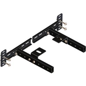 Headboard Brackets for Metal Bed Frame, Adjustable Universal Brackets for Headboard with Footboard Extension Fit Twin Full Queen King 2 Pack Matte Black (12.5''x11.5'')