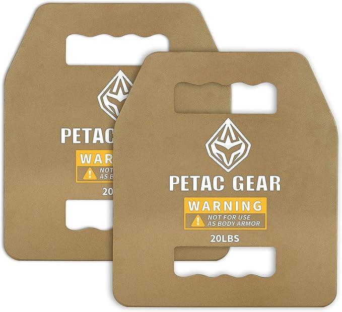 PETAC GEAR Tactical Weights Plates For Weighted Vest For Men Workout, 20 LBS Weight Strength Training Vests Equipment Workout Gear