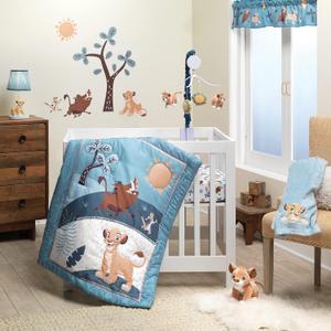 Lambs & Ivy (LAMCR) Lion King Adventure 3-Piece Mini Crib Bedding Set, Blue (790020)