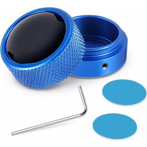 1 Pcs Round Pool Chalk Holder Blue Magnetic Chalk Pool Billiards Accessories Portable Cue Head Tool Box Cubes Cases Container for Billiard Cue Tip Tool Table Snooker Practical Accessories