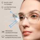 CCVOO 1.75 Stylish Reading Glasses for Women, Stylish Eyeglasses, Blue Light Readers for Women, (A8 Glow Theory)
