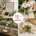 Sage Green Ribbon 1-1/2 Inch x 50 Yards  Rustic Double Faced Satin Ribbon for Wedding Decor, Gift Wrapping & Floral Styling