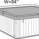 Covermates Classic Square Hot Tub Cover - All-Weather Water-Resistant Spa Protector - Durable 12-Gauge Vinyl Heavy-Duty Outdoor Shield with Elastic Hem, 84W x 84D x 14H, Classic Tan