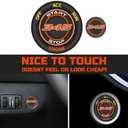 TOOLEPIC Push Start Button Cover for Dodge Challenger Charger Durango Accessories 2015-2025- Engine Start Stop Ignition Switch Kit Interior Accessory for 345 Hemi Style Design Orange