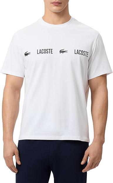 Lacoste Men's Cotton Pajama Top
 (White, XXL)