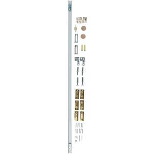 National Hardware N343-723 Complete Double Bifold Door Hardware Set 48 in White Surface Mount for 7/8 in to 1-3/8 in Thick Doors Indoor Use Four-Way Adjustable Easy Installation