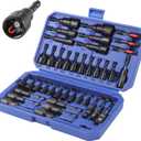 WORKPRO 39-Piece Magnetic Nut Driver Set, Impact Drill Driver Bit 1/4" Hex Shank, SAE & Metric Cr-V Steel Power Nut Drivers with Impact Socket Adapters, Screwdriver Bits, Bit Holder, Sturdy Tool Box