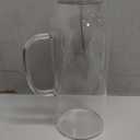 42OZ Glass Pitcher with Lid and Spout, Water Jug, 1250ml Carafe for Hot/Cold Water, Large Iced Tea Pitcher for Coffee, Juice and Homemade Beverage