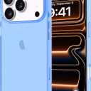 JJGoo Compatible with iPhone 17 Pro Case Clear, Soft Transparent TPU Bumper Cover, Slim Thin Shockproof Phone Cases for iPhone 17 Pro Dark Blue