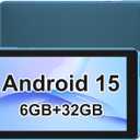 CUPEISI Tablet Android 15, 7 inch Tablet, 6GB RAM+32GB ROM/ 1TB Expandable Tableta, 1.6Ghz Quad-core Processor Computer, 1024 * 600 IPS 7'' HD Touch Screen, 5MP Camera, WiFi, Game, Bluetooth