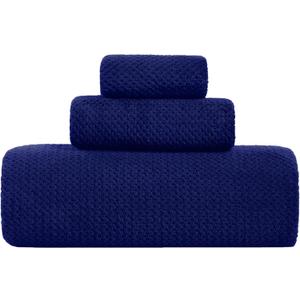Bath Sheets 40x80 Inches Extra Large Bath Towels Set Super Soft Absorbent Quick Dry Luxury Microfiber Shower Towels for Bathroom (Navy Blue,3 Pack)