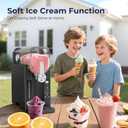 Slushie Machine, No Ice Needed Slushy Maker for Home, Real-Time Temp Display, Frozen Drink Maker with 6 Preset Programs for Ice Cream, Frapps, Milk Shake and More, Black, 1 Pack+3Modes