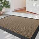 DEXI Front Door Mat Outside Entrance 24x36 Rubber Entry Doormat Beige | Non Slip Outdoor Use Trap Dirt and Moisture Easy Clean Low Profile for Inside House Floor Entryway Exterior Patio