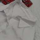 Japanese Tartan Pleated School Uniform Cosplay Costumes with Socks Eyeglass Frame Set, XXL