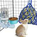 Rabbit Water Bottle Ferret Food Bowl Bunny Water Dispenser Stainless Steel Food Dish Hanging Drinking Fountain Drinker Feeder Crate Bowl Feeder Cup for Guinea Pig Hedgehog Chinchilla