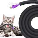 Dog and Cat Cord Protector 10ft - 3/8inch, Flexible Cable Sleeve for Easy Cord Management, Protects Cables from Pets Chewing, Ideal for USB, Power, Audio and Video Cords - Black