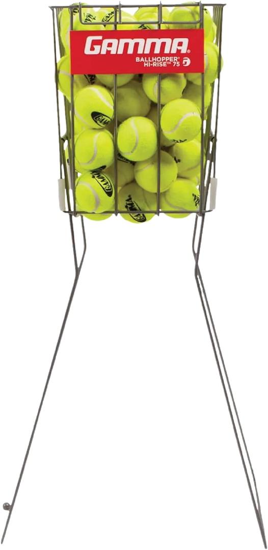 GAMMA Tennis BallHopper, Racquet Sports Ball Hoppers for Easy Pick Up, Carrying, and Storage, Durable, Convenient, Heavy-Duty Construction, Multiple Colors, Pickleball Hoppers (Silver)
