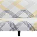 MIFXIN Armless Sofa Cover Futon Slipcover Stretch Elastic Folding Sofa Bed Non-Armrest Couch Furniture Protector Spandex Printed Washable Sofa Cover Without Armrests (Yellow Geometry)