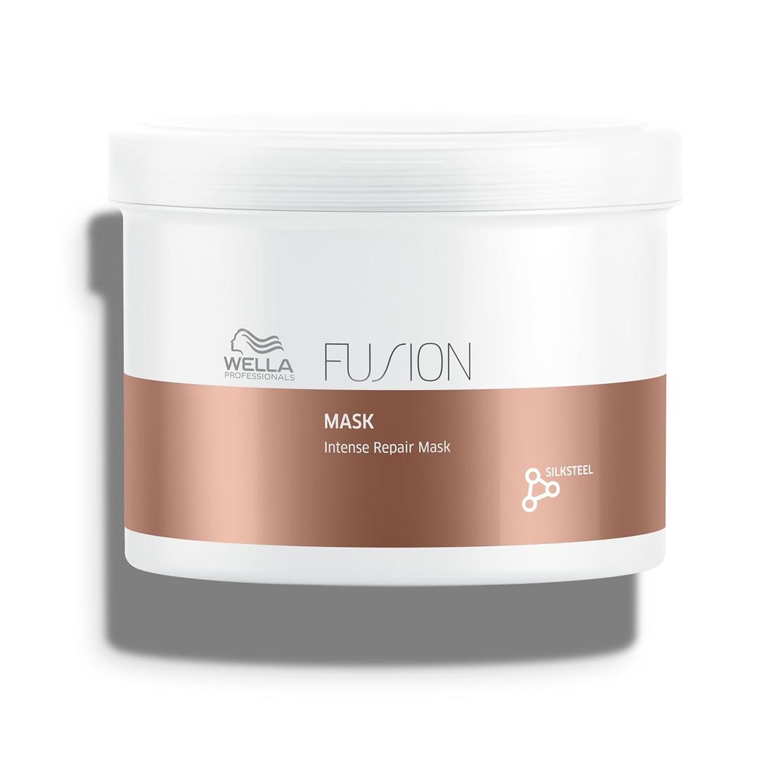 WELLA PROFESSIONALS Fusion Intense Repair Hair Mask for Damaged Hair, Treatment for Hair Repair & Hair Breakage (16.9 Fl Oz (Pack of 1))