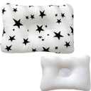 Unisex Pillow 13x9x2, Hypoallergenic Airmesh Breathable Cool 100% Cotton, Control Sweat, Ideal for Travel, Small, Car, Travel, MultiFunctual Small Nursery Decor Pillows (Star Design)