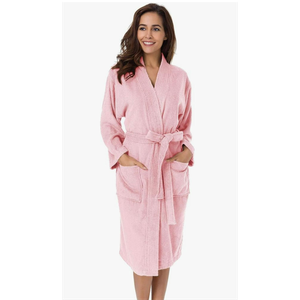 SIORO Women Terry Cloth Bath Robes with Pockets, Soft Long Cotton plush Kimono Wrap Bathrobe, Spa, Fuzzy Female Night Gown 3XL