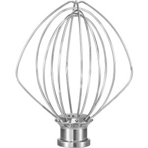 K45WW Dishwasher Safe Whisk Attachment Fits 4.5 Quart and 5 QT KitchenAid Tilt-Head Stand Mixer Stainless Steel 6 Wires Whip for Egg Heavy Cream Beater, Cakes Mayonnaise
