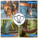 20PCS 304 stainless steel spring clasp 1.57-inch carabiners, M4 stainless steel spring snaps heavy-duty hooks. Suitable for pet tags hiking tents swing brackets as well as ropes, chains and key rings.