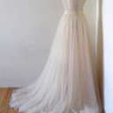 EllieHouse Adult Split Long Floor Prom Party Evening Tulle Skirt P61 (White, M)