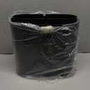 Black Slim Rectangular Plastic Trash Can with Press Type Lid,12 Liter / 3.2 Gallon Narrow Trash Bin with Pop-up Lid for Toilet,Bedroom,Bathroom,Office,Kitchen,Powder Room