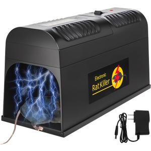 High Voltage Electric Mouse Traps Indoor for Home Instantly Kills Mice & Rats, No Touch Reusable Indoor Rodent Killer Electric Trap for Home, Kitchen, and Commercial Use