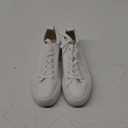SERNIAL Womens White Platform Sneakers PU Leather Platform Shoes Walking Shoes for Women (7.5)