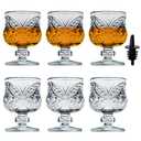 Cordial Glasses,1.7oz/50ml,Shot Glasses,shot glasses with stem/tequila shot glasses Sherry glasses Classical Style Super Cute Shot Glasses (6, Small 1.75OZ)