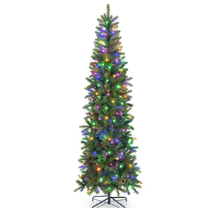 7.5FT Pre-Lit Hinged Artificial Christmas Tree w/ 796 Tips & 350 LED Lights