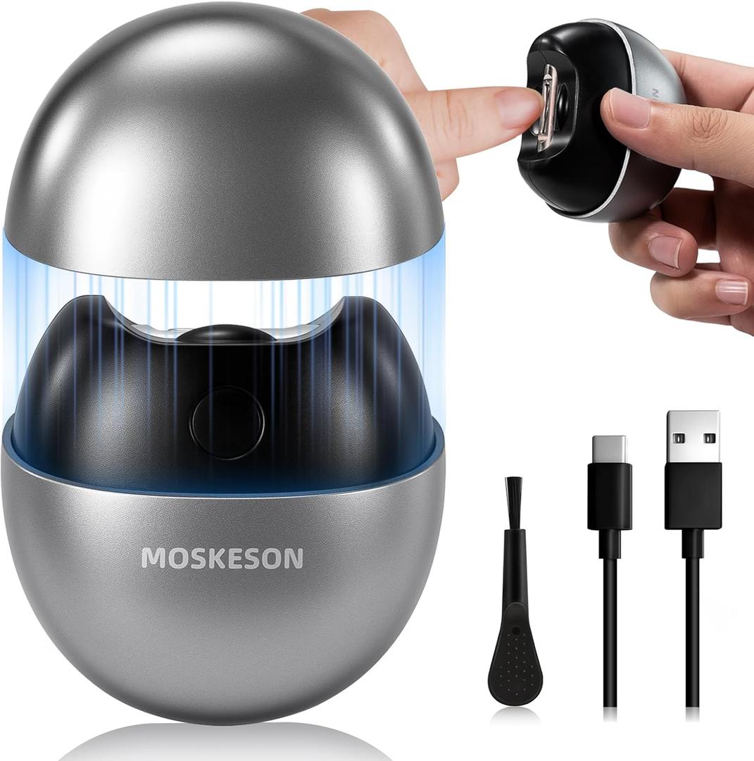 Electric Nail Clipper: Automatic Fingernail Trimmer with Clip Storage and LED Light, USB Rechargeable & 2 Speed Gears Automatic Safety Nails Cutter for Baby Kids Adult Seniors (Grey)