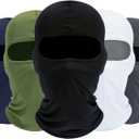 Balaclava Ski Mask, 5 Pack Neck Gaiter Motorcycle Scarf Cold Winter Warm Windproof Men/Women (Black+white+navy Blue+army Green+dark Gray)