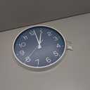 Roymnie Wall Clock 12 Inch Silent Wall Clocks Battery Operated- Modern Non Ticking Analog Clock Decorative for Living Room Bedroom Office Kitchen(Azure Blue)