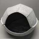 Donut Cat Tunnel Bed Peekaboo Cat Cave for Large Cats Up to 30 Lbs, Kitty Interactive Playing Tent House for Multiple Cats,Detachable,Scratch Resistant (2 in 1 Gray, Medium - 20 Inch Diameter)