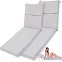 SmoothNovelty 4 Pcs Indoor Outdoor Chaise Lounge Cushions Sponge Bench Outdoor Furniture Chaise Cushions Patio Chair Furniture Replacement (Gray)