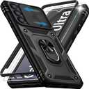Case for Samsung Galaxy S26 Ultra Phone Cases with 2X Screen Protectors & Camera Cover,[Military Grade 20ft.] Shockproof/360 Magnetic Kickstand Protective Case for Galaxy S 26 Ultra 5G, Black