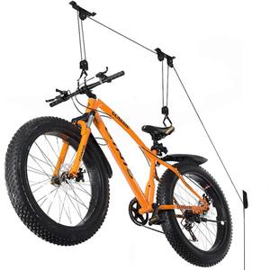 Wallmaster Bike Ceiling Mount Lift Hanger Metal Storage Rack for Garage Indoor 1 Pack Black