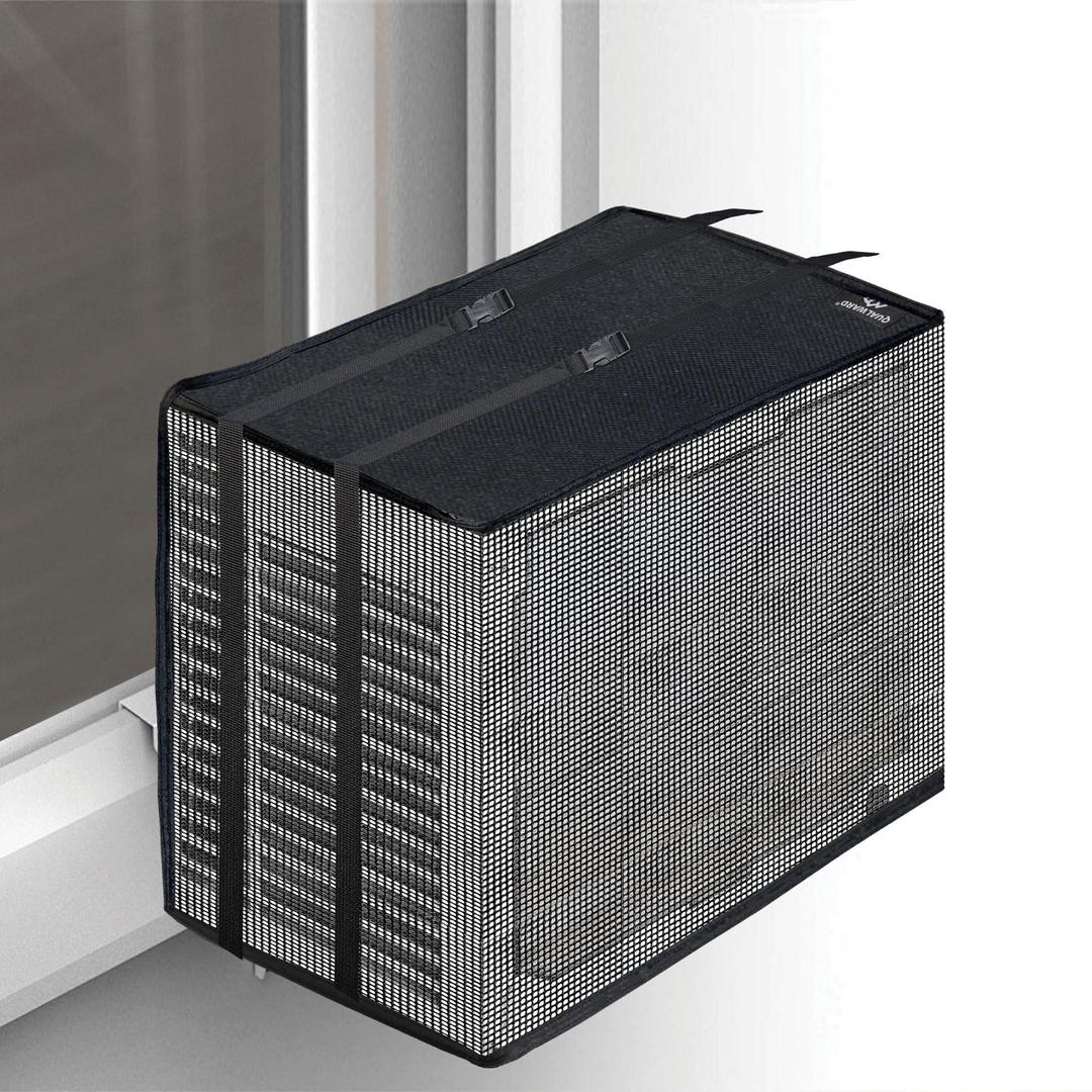 Qualward Mesh Window Air Conditioner Cover for Outside, Window AC Unit Screen, Ventilated Outdoor Window AC Protection, 21W*16D*15H